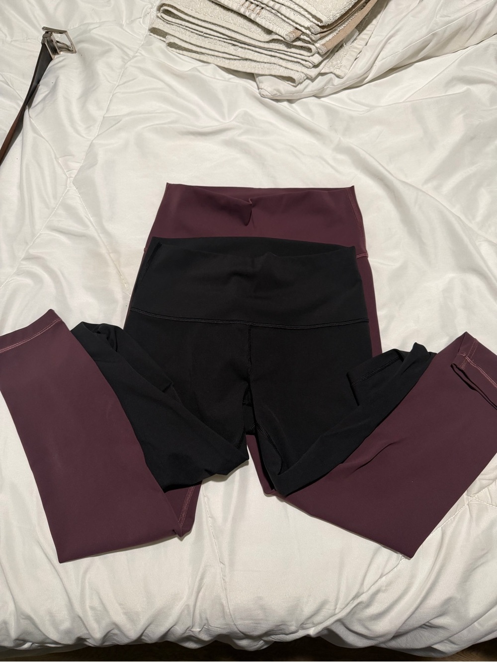 lululemon athletica Girls Colorblock Leggings in Plum and Black